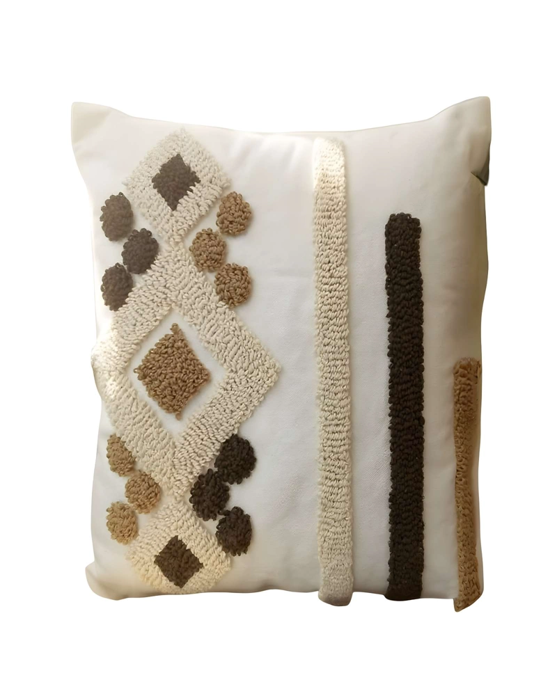 PACK DE 4 FUNDAS DE COJIN TUFTING 45X45 CM BEIGE 01 - 2