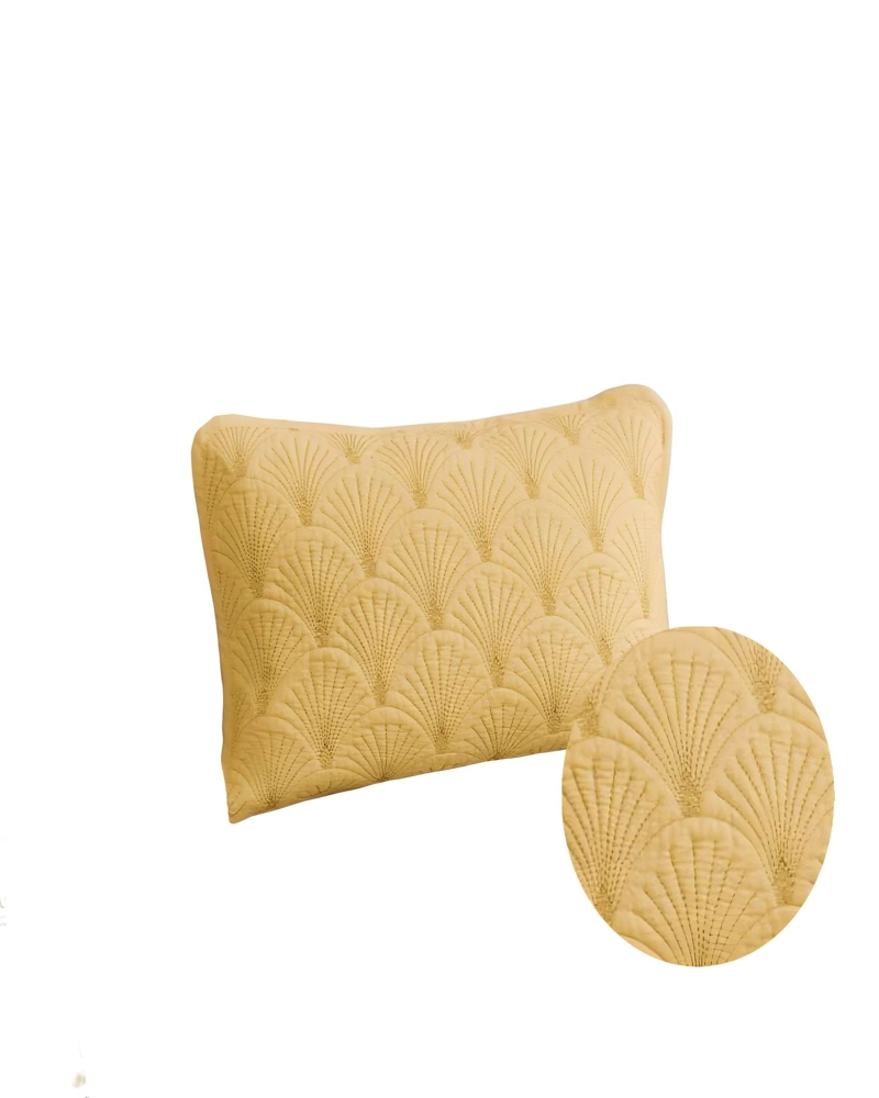 PACK DE 4 FUNDAS DE COJIN SERIE ABANICO 30X50 CM AMARILLO - 2