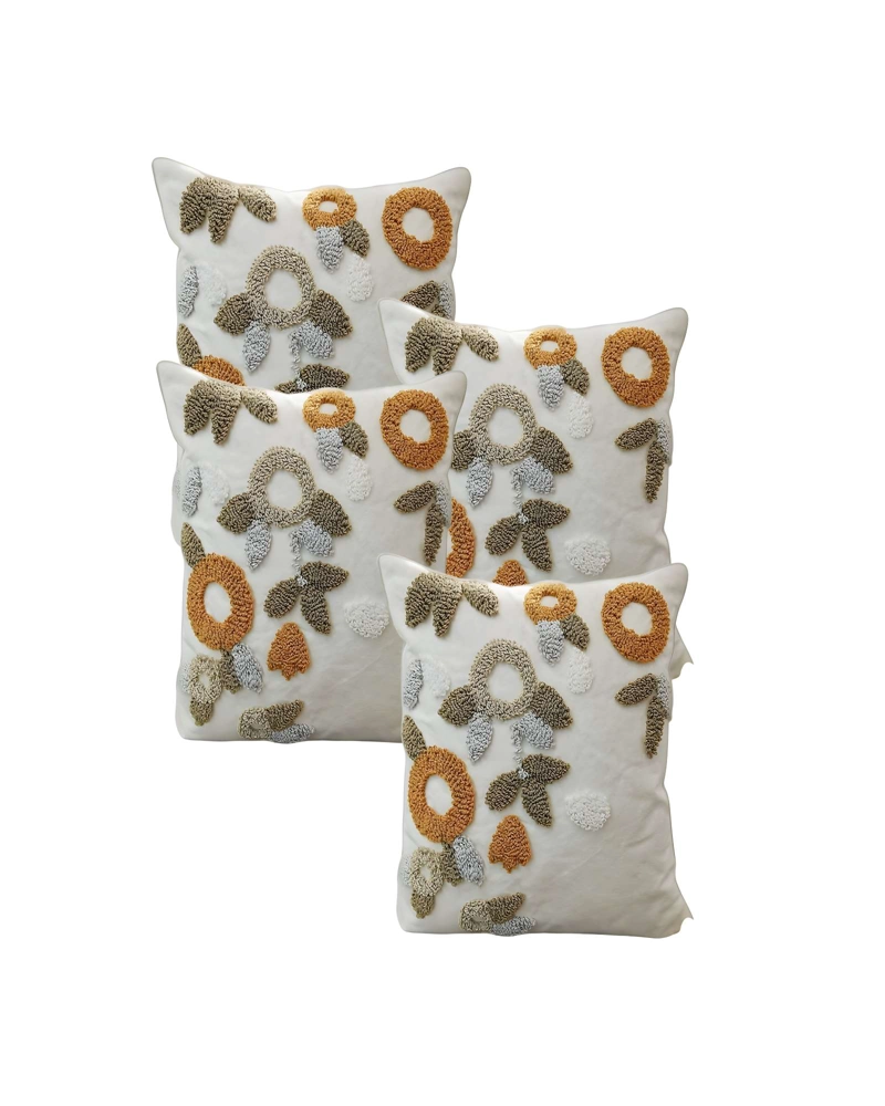 PACK DE 4 FUNDAS DE COJIN TUFTING 45X45 CM BLANCO 02 - 1