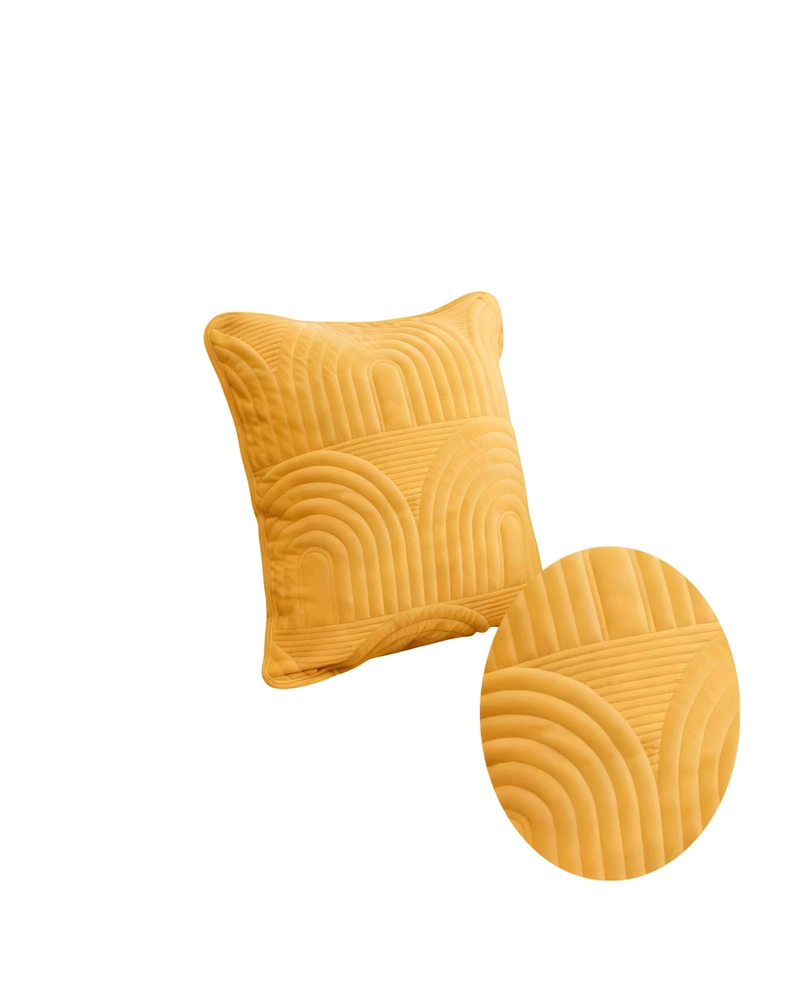 PACK DE 2 FUNDAS DE COJIN SERIE ARCO 45X45 CM AMARILLO - 2