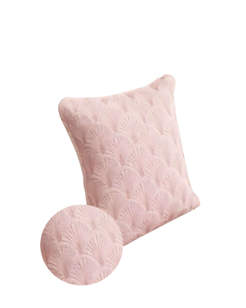 PACK DE 2 FUNDAS DE COJIN SERIE ABANICO 45X45 CM ROSA - 2