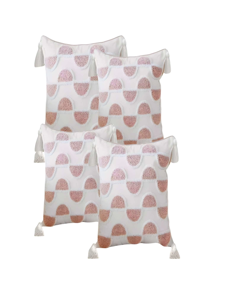 PACK DE 4 FUNDAS DE COJIN TUFTING 45X45 CM BLANCO 12 - 1