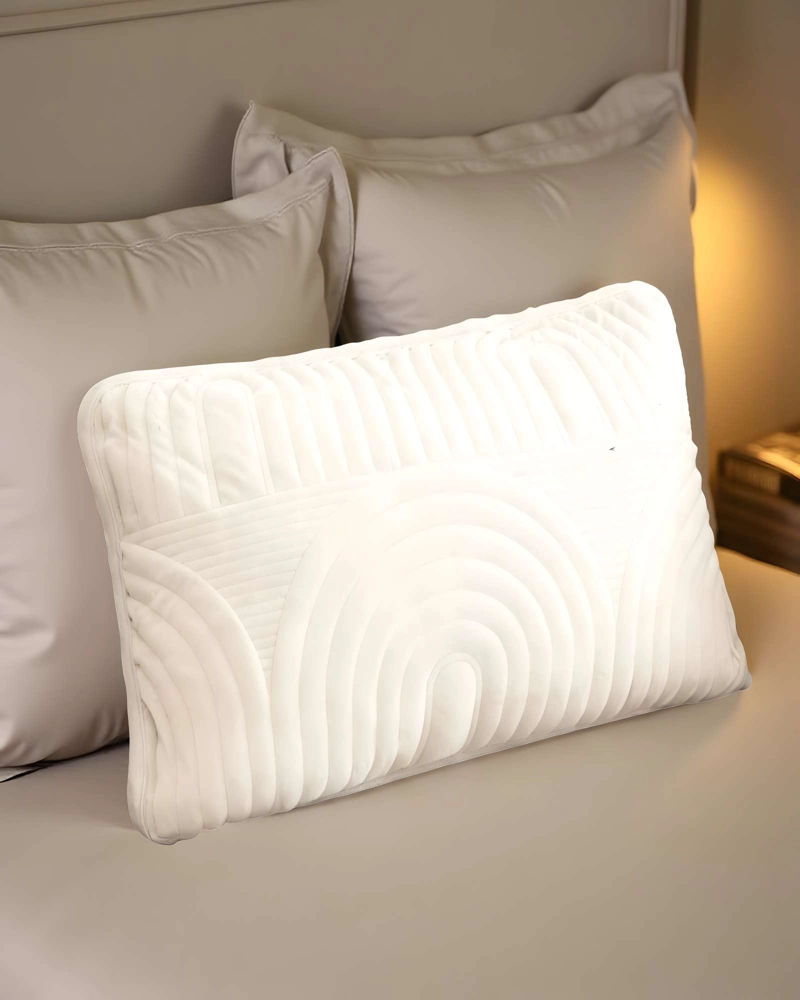 PACK DE 2 FUNDAS DE COJIN SERIE ARCO 30X50 CM BLANCO - 3