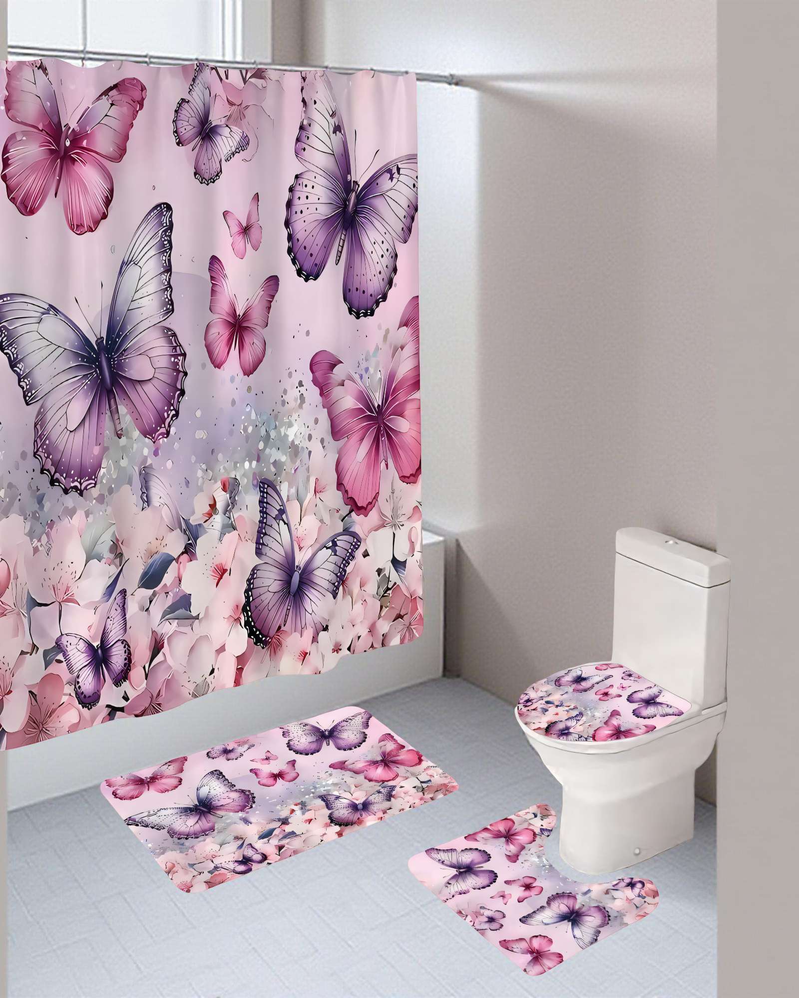 SET DE 4 PIEZAS PARA BAÑO CON ESTAMPADO 10 - 4