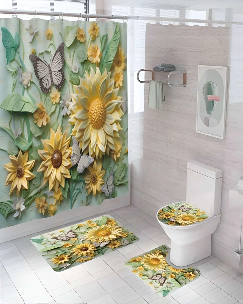 SET DE 4 PIEZAS PARA BAÑO CON ESTAMPADO 7 - 3