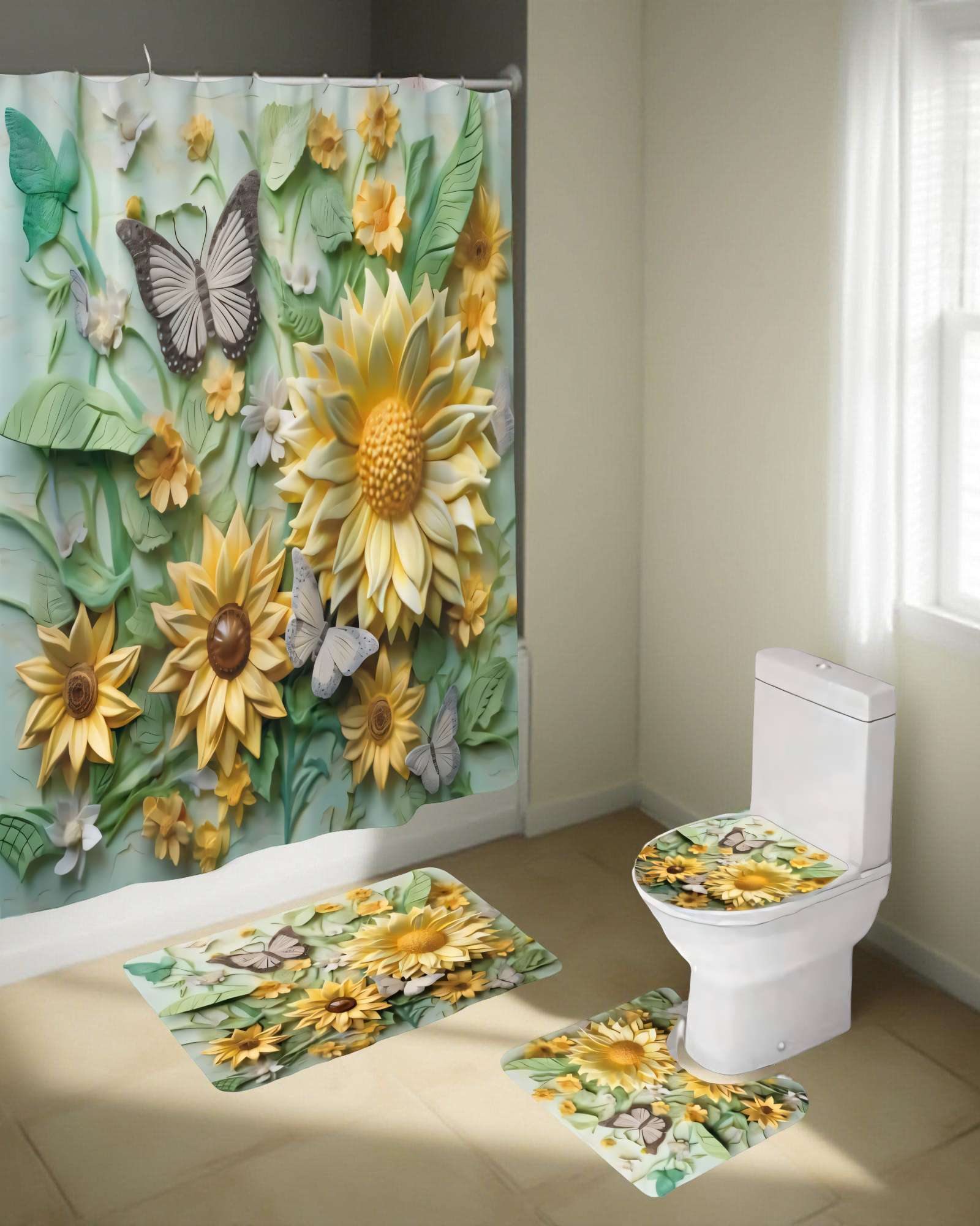 SET DE 4 PIEZAS PARA BAÑO CON ESTAMPADO 7 - 4