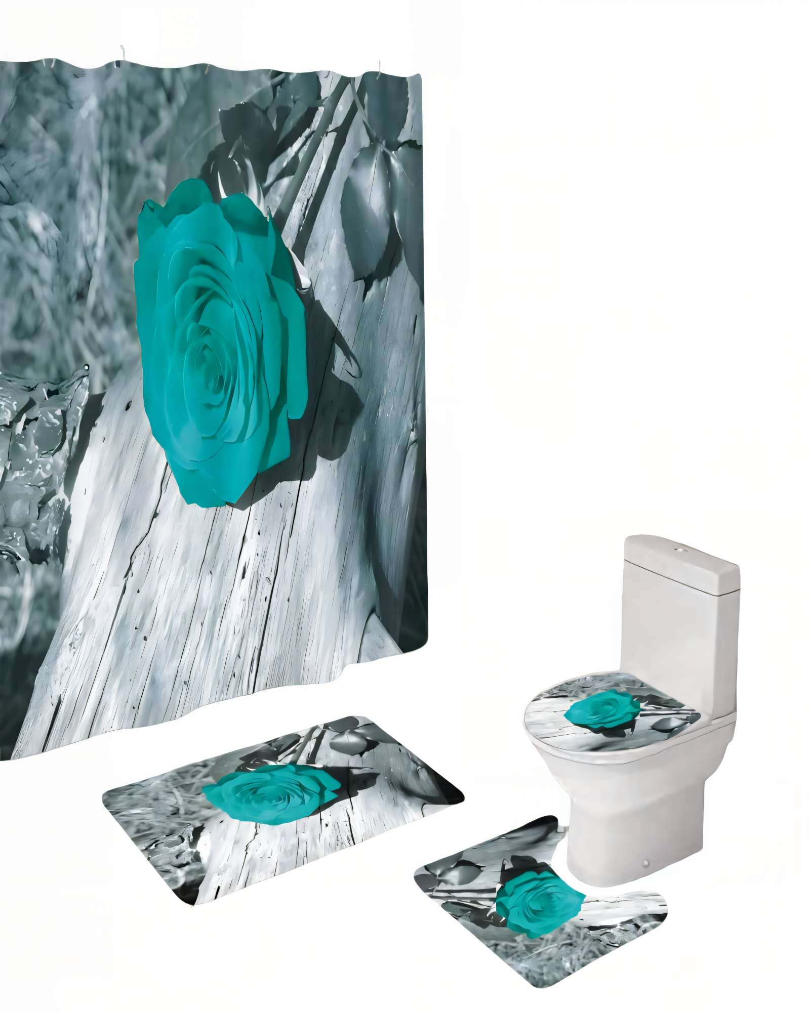 SET DE 4 PIEZAS PARA BAÑO CON ESTAMPADO 15 - 2