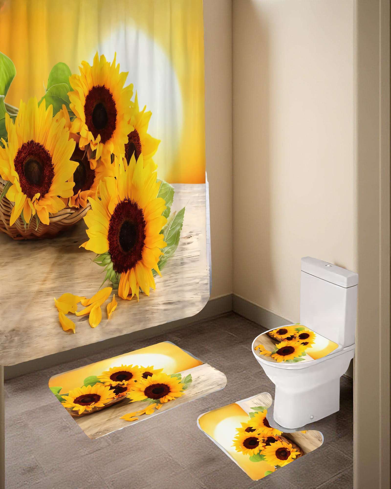 SET DE 4 PIEZAS PARA BAÑO CON ESTAMPADO 17 - 4