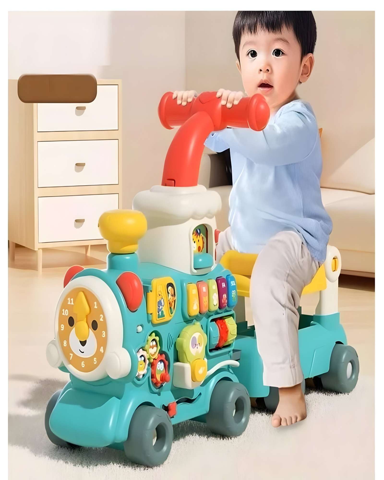 CAMINADOR PARA BEBE 5 EN 1 CELESTE - 3