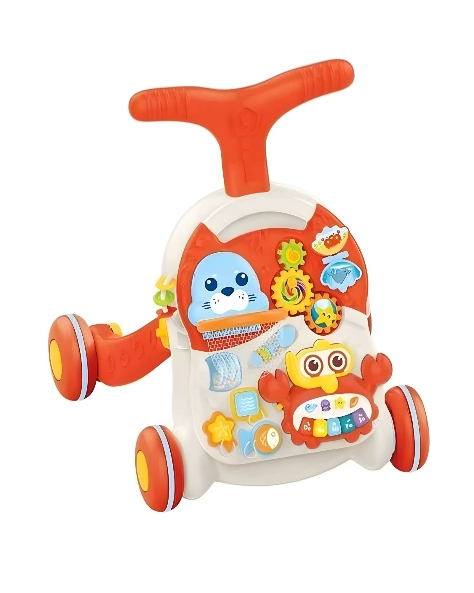 CAMINADOR Y MESA DE JUEGO BEBE 2 EN 1 ROJO - 2