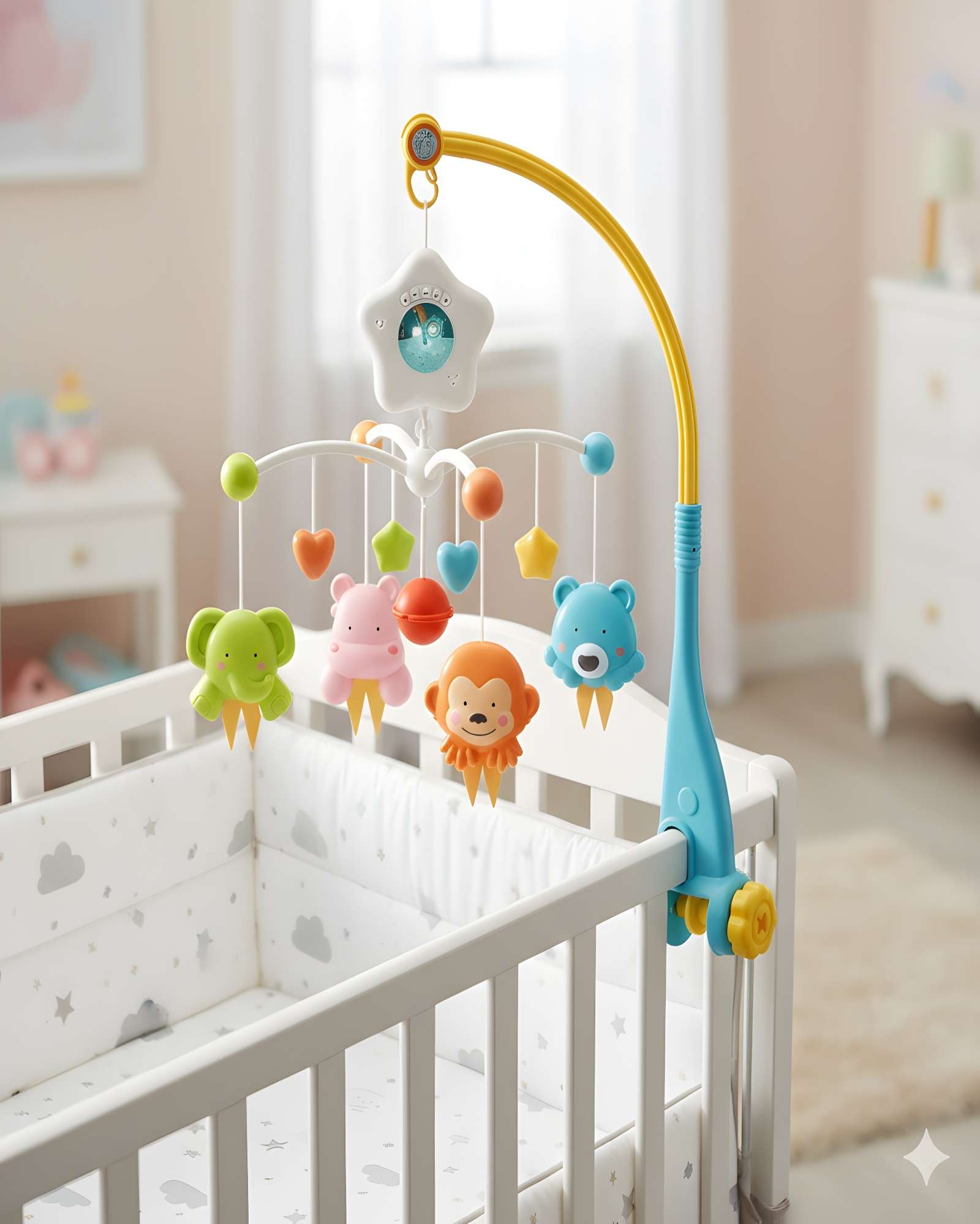 MOVIL CON PROYECCION PARA BEBE AZUL - 3