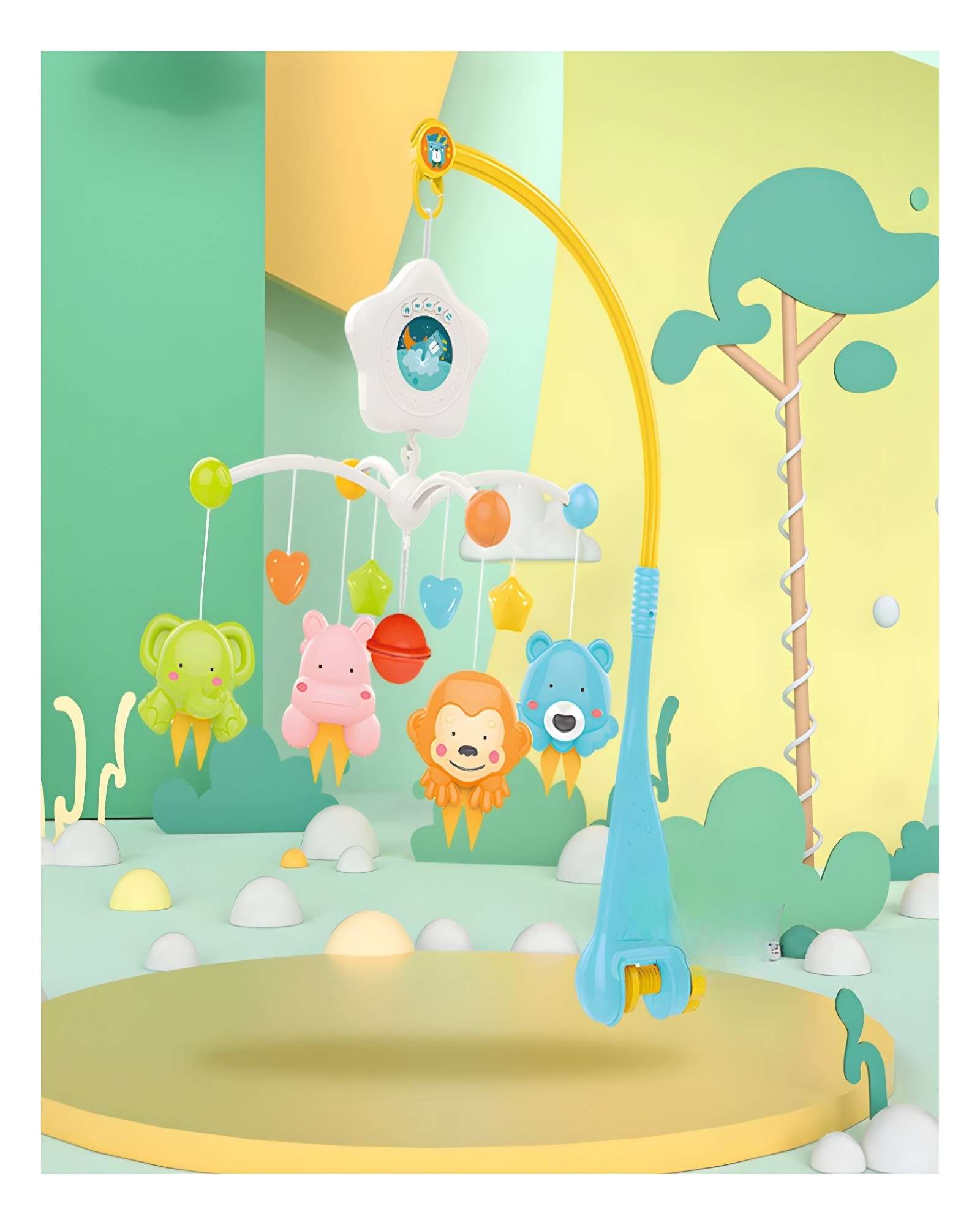 MOVIL CON PROYECCION PARA BEBE AZUL - 6