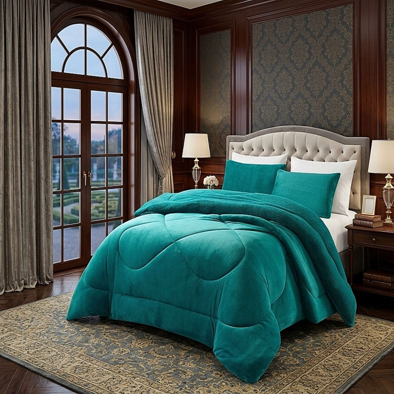COBERTOR DE INVERNO PLUSH CON CHIPORRO CS KING TURQUESA - 1