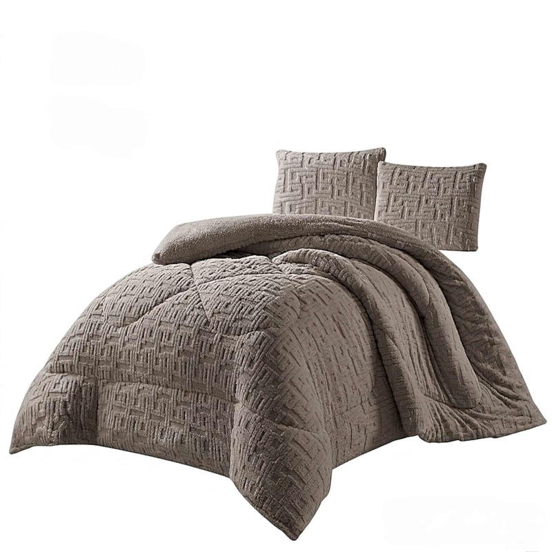 COBERTOR DE INVERNO TEXTURIZADO RH 2 PLAZAS GRIS - 4