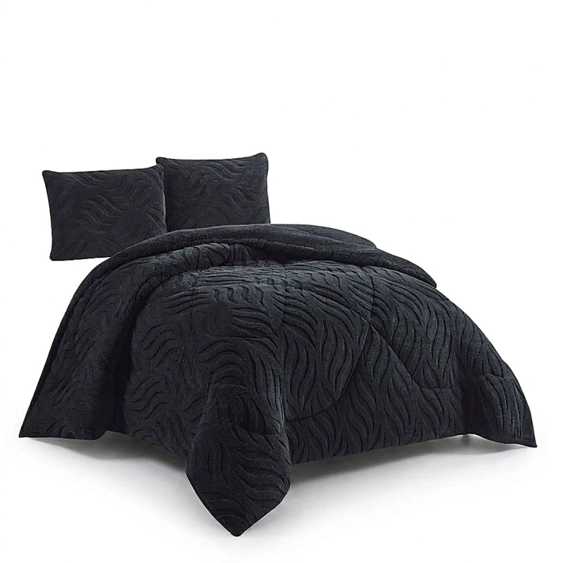 COBERTOR DE INVERNO TEXTURIZADO RB KING NEGRO - 4