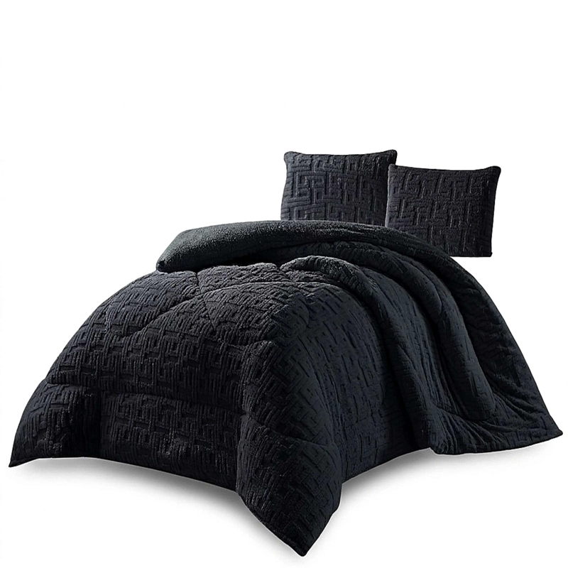 COBERTOR DE INVERNO TEXTURIZADO RH KING NEGRO - 4
