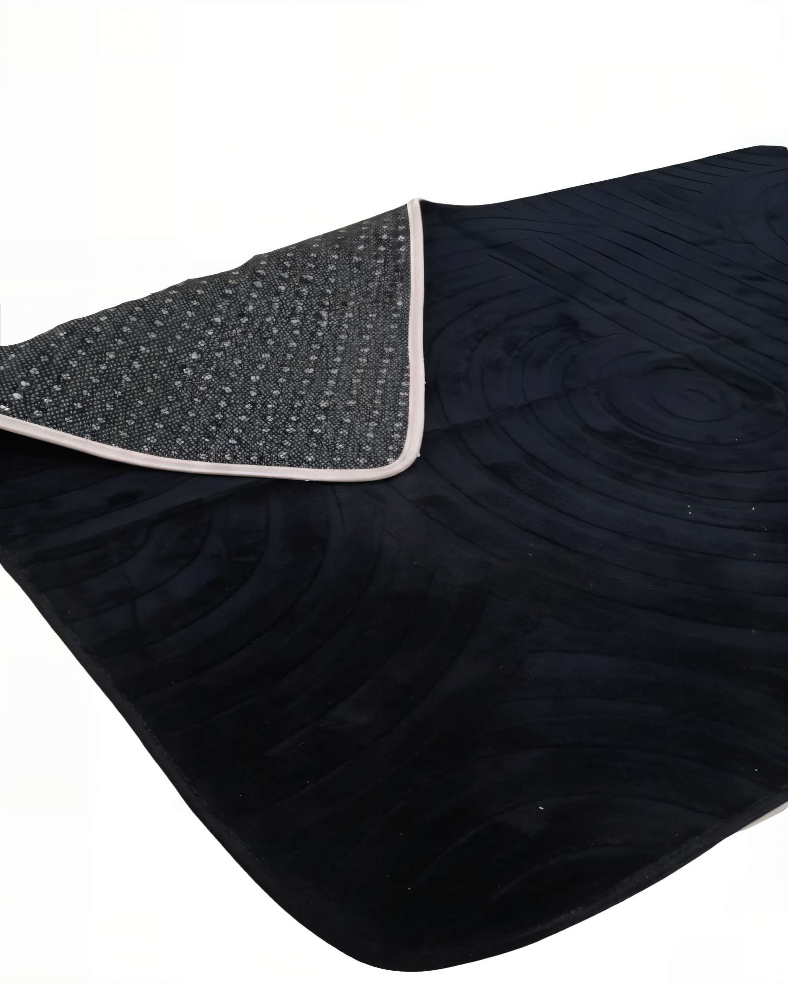 ALFOMBRA TEXTURIZADA 150X200CM COLOR NEGRO - 2