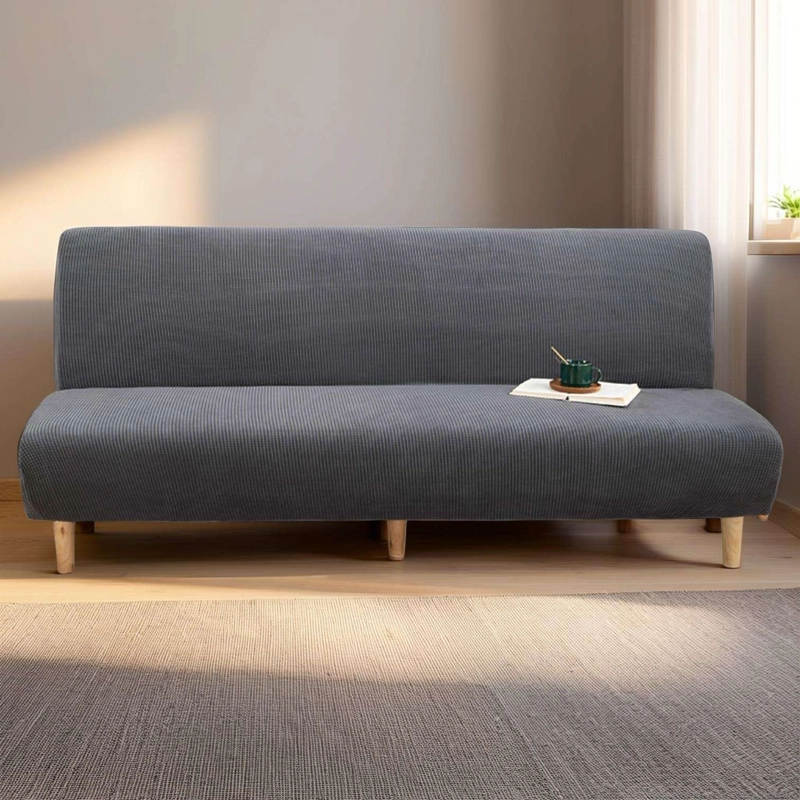 FUNDA DE FUTON CUADRILLE GRIS - 3