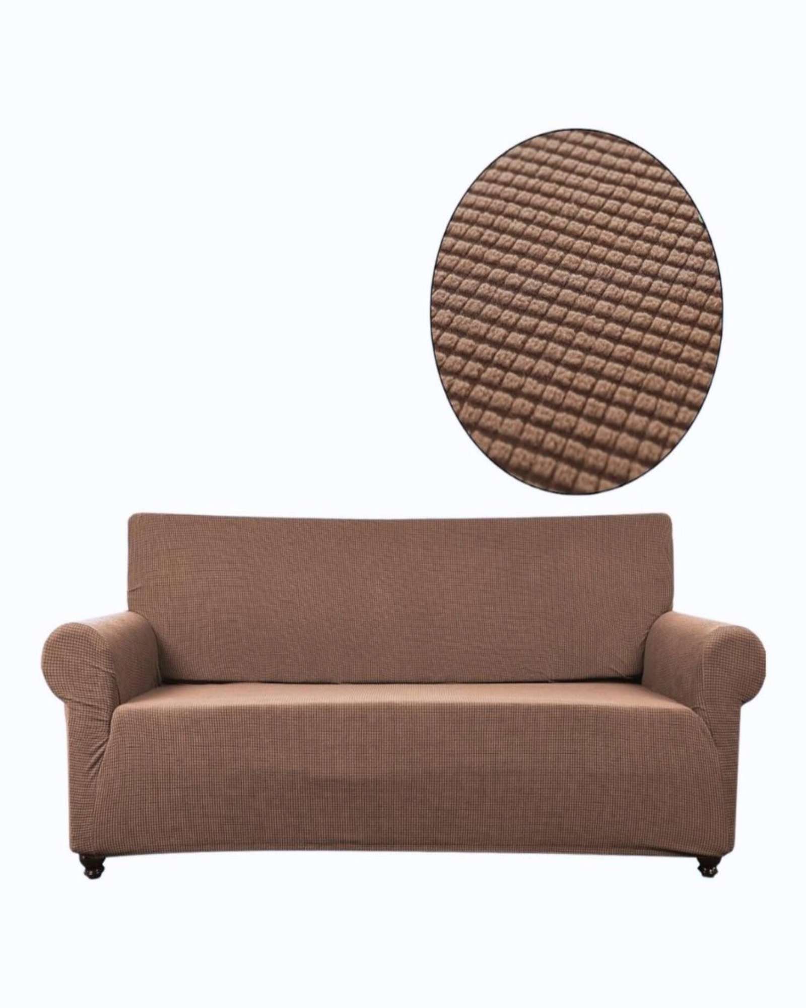 FUNDA DE SILLON 3 CUERPOS CUADRILLE CAFE - 2