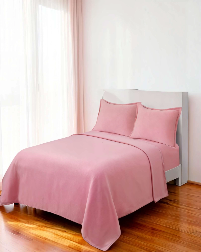 SABANA POLAR PREMIUM 2 PLAZAS  COLOR ROSADO - 4