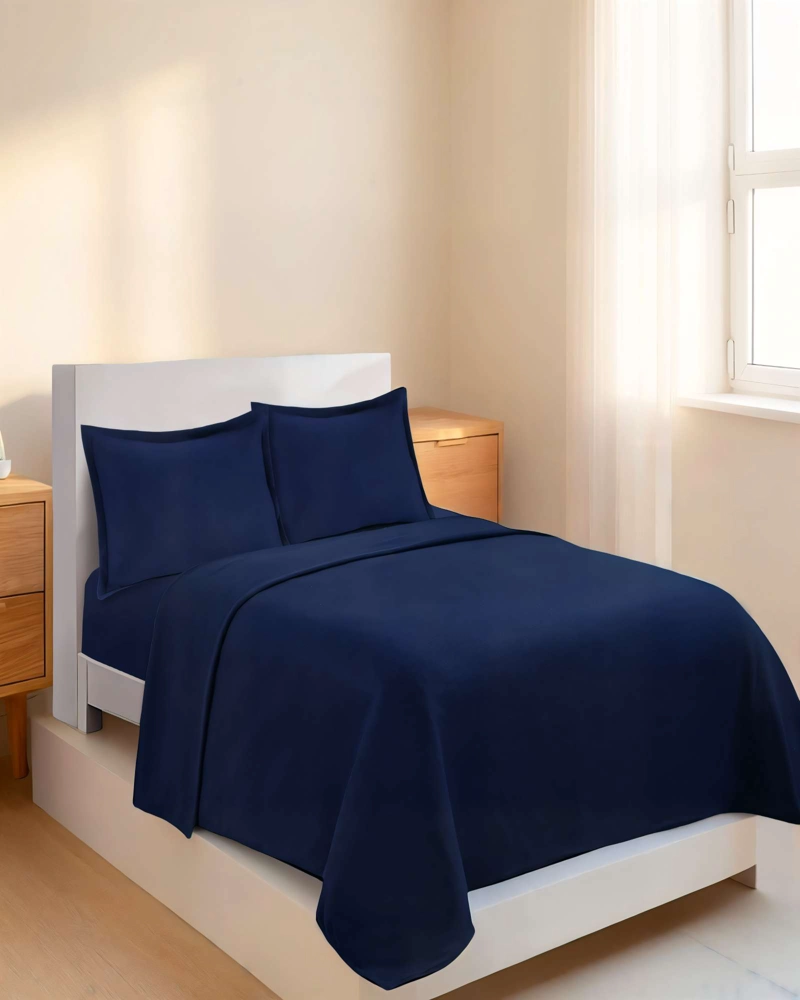 SABANA POLAR PREMIUM KING  COLOR AZUL OSCURO - 3