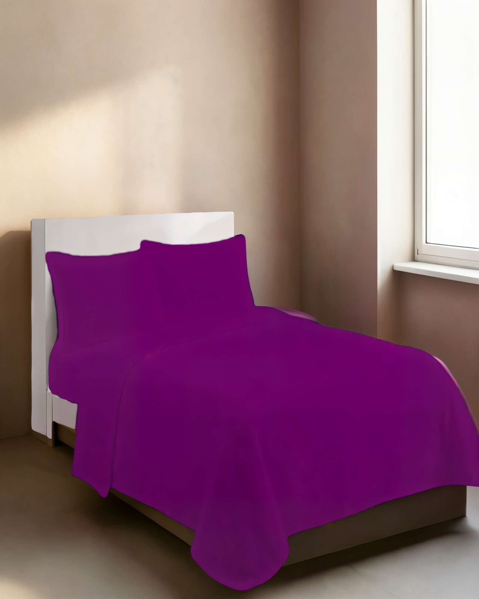 SABANA POLAR PREMIUM 2 PLAZAS  COLOR MORADO - 3
