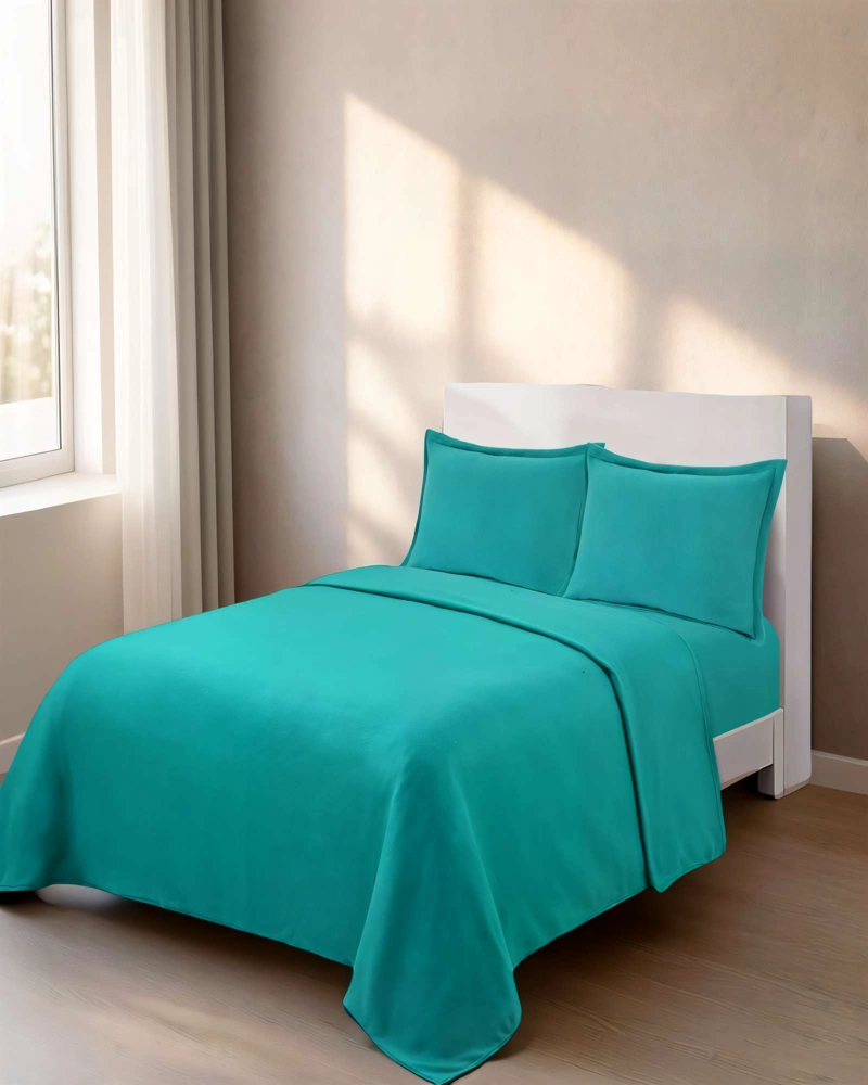 SABANA POLAR PREMIUM KING  COLOR TURQUESA - 4