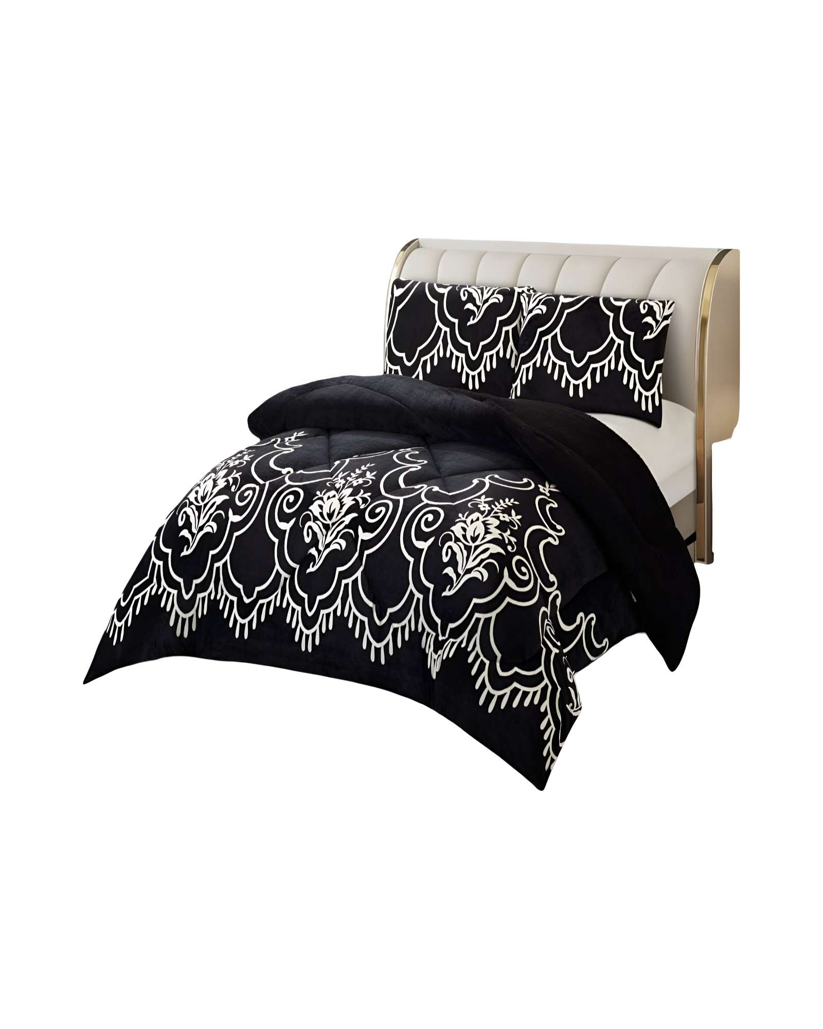 COBERTOR PLUSH CON CHIPORRO 2 PLAZAS 230X250CM NEGRO C4 - 1