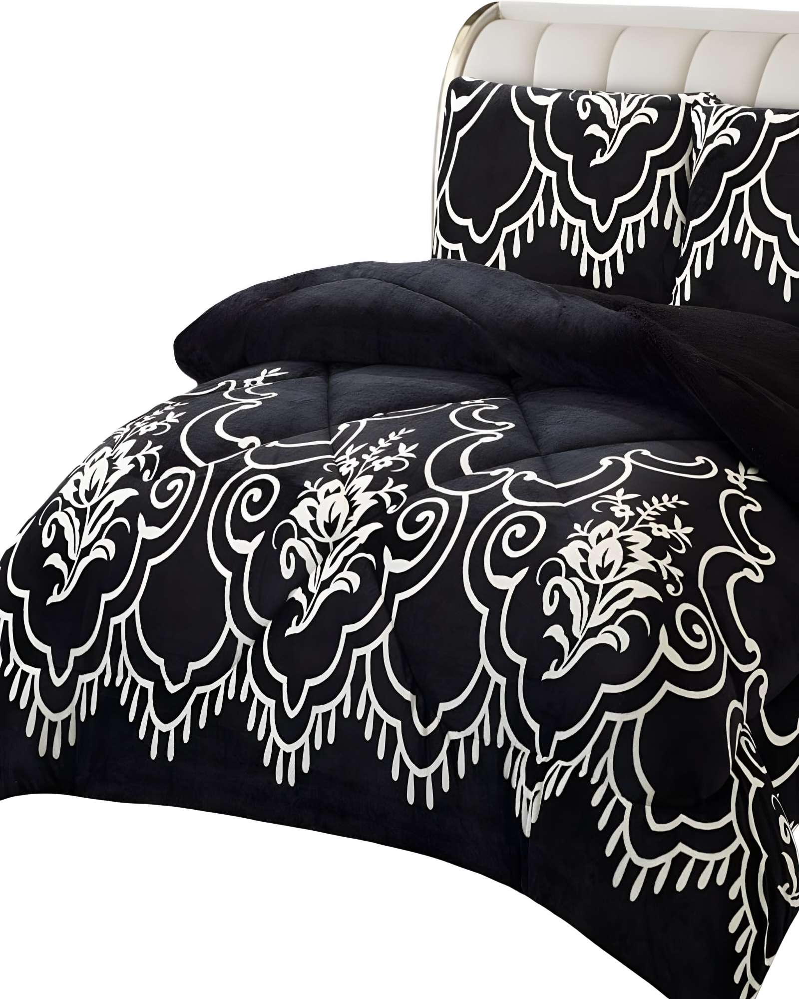 COBERTOR PLUSH CON CHIPORRO 2 PLAZAS 230X250CM NEGRO C4 - 2