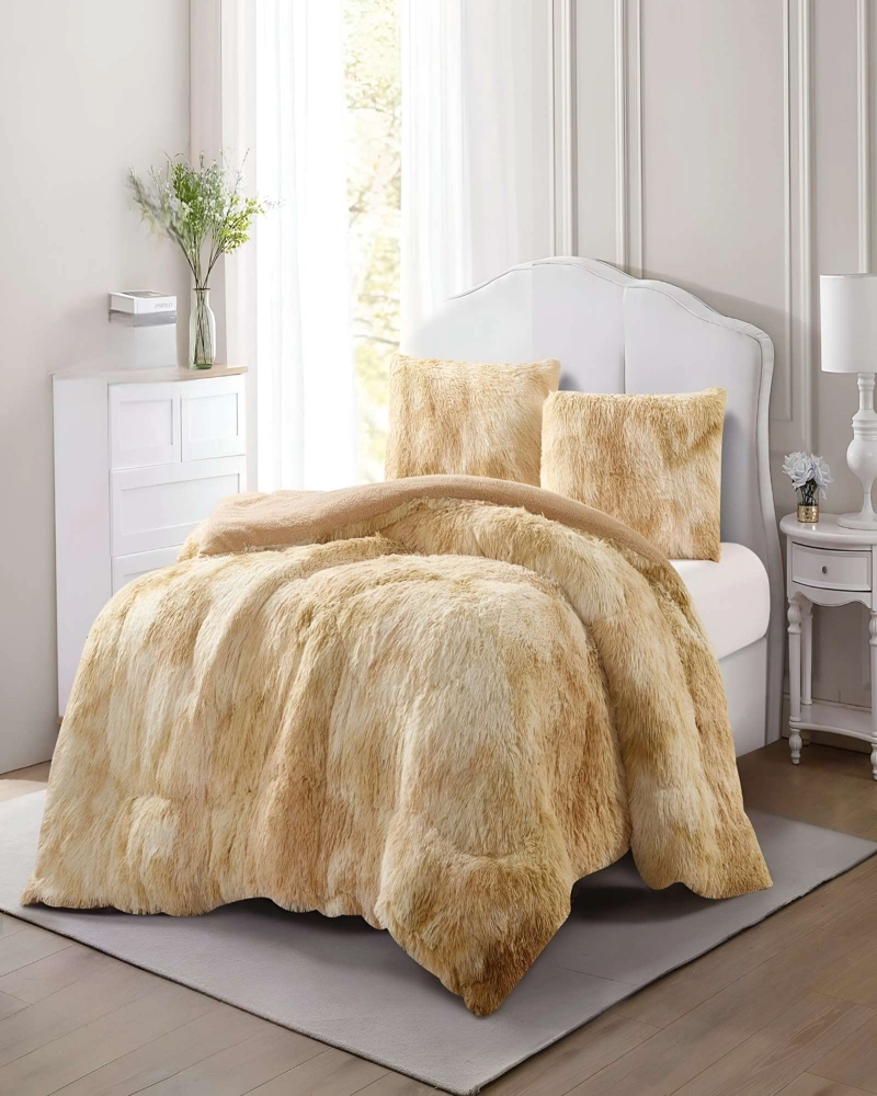 COBERTORES DE PELUDOS CON CHIPORRO PLAZA Y MEDIA 180X200CM BEIGE2 - 3