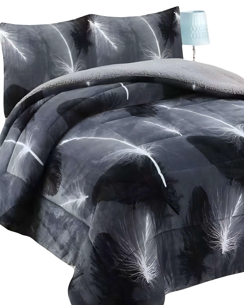COBERTOR CON CHIPORRO 2 PLAZAS 230X250CM GRIS B3 - 2