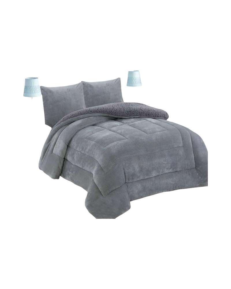 COBERTOR CON CHIPORRO 2 PLAZAS 230X250CM GRIS B5 - 1