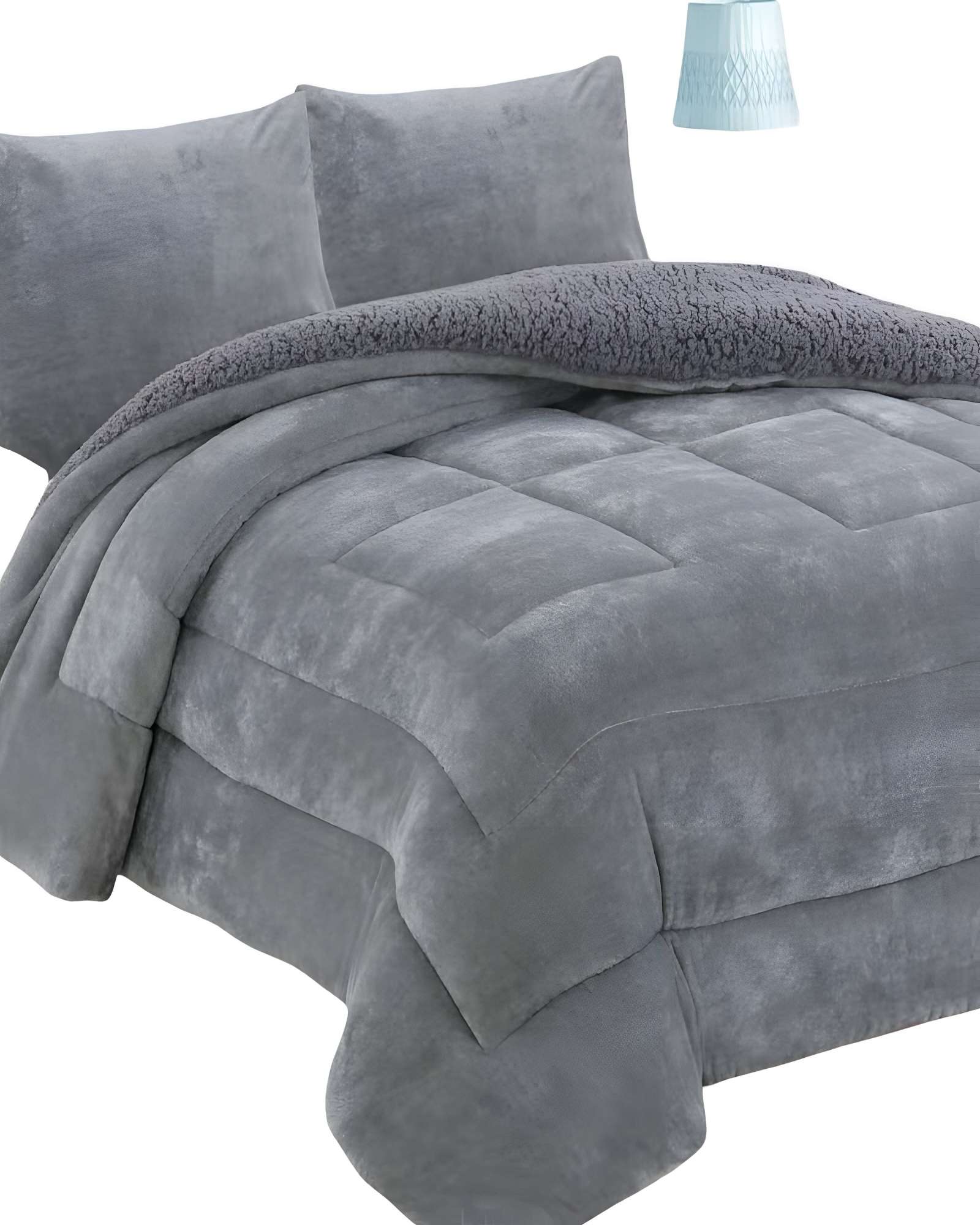 COBERTOR CON CHIPORRO 2 PLAZAS 230X250CM GRIS B5 - 2