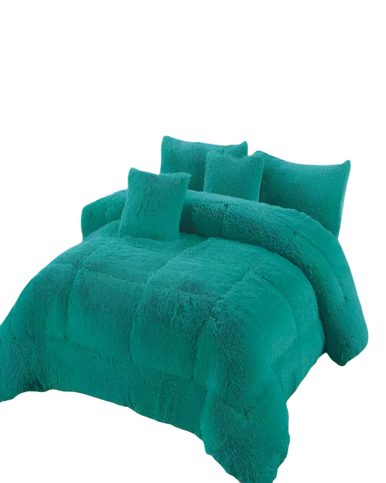 COBERTOR PELUDO CON CHIPORRO 2 PLAZAS 230X250CM TURQUESA - 1