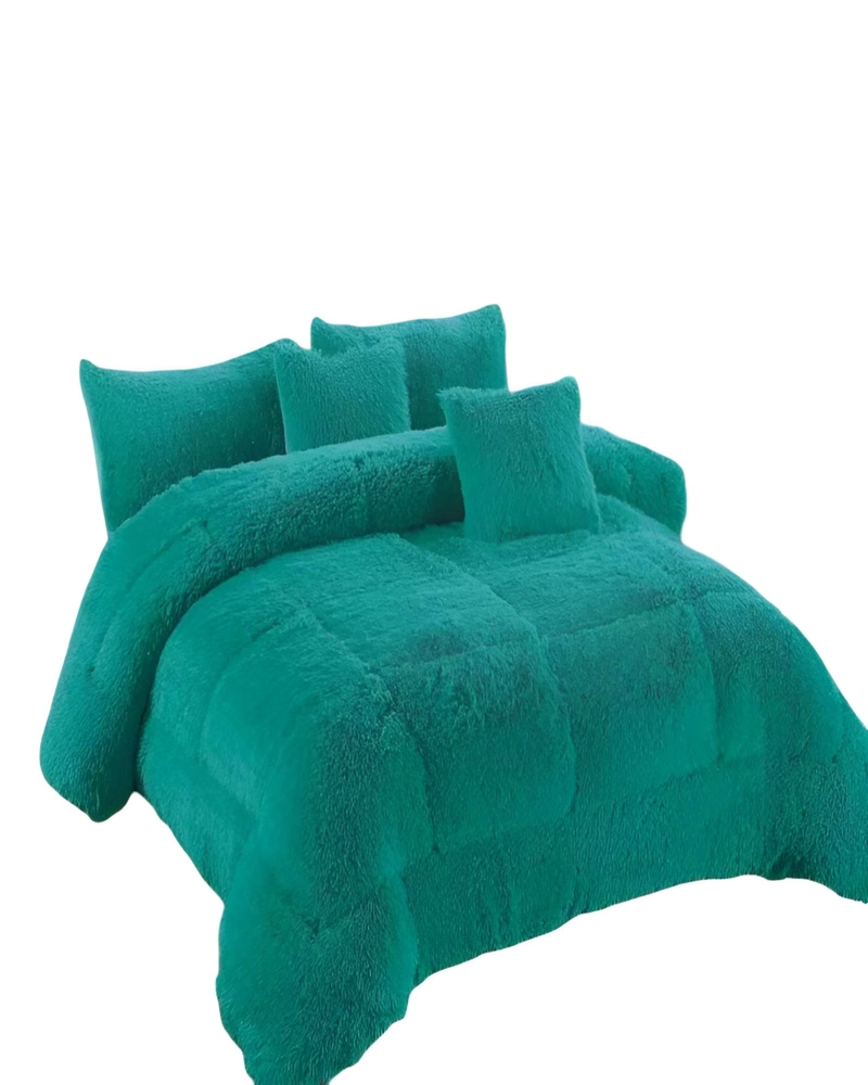 COBERTOR PELUDO CON CHIPORRO 2 PLAZAS 230X250CM TURQUESA - 2