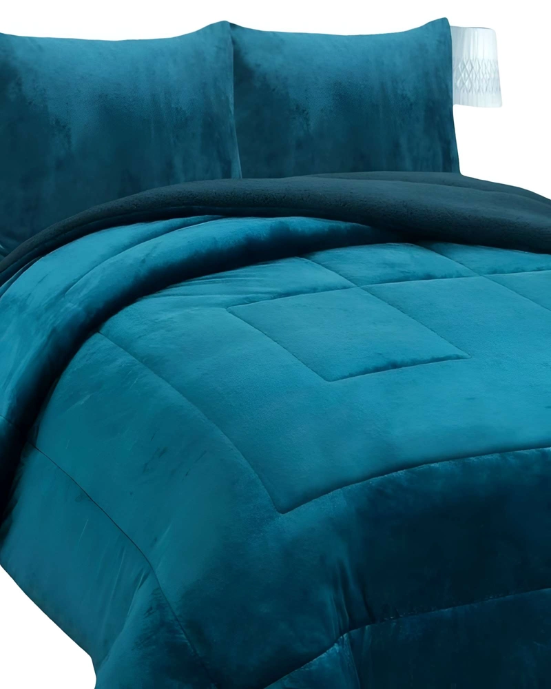 COBERTOR CON CHIPORRO 2 PLAZAS 230X250CM TURQUESA B18 - 2