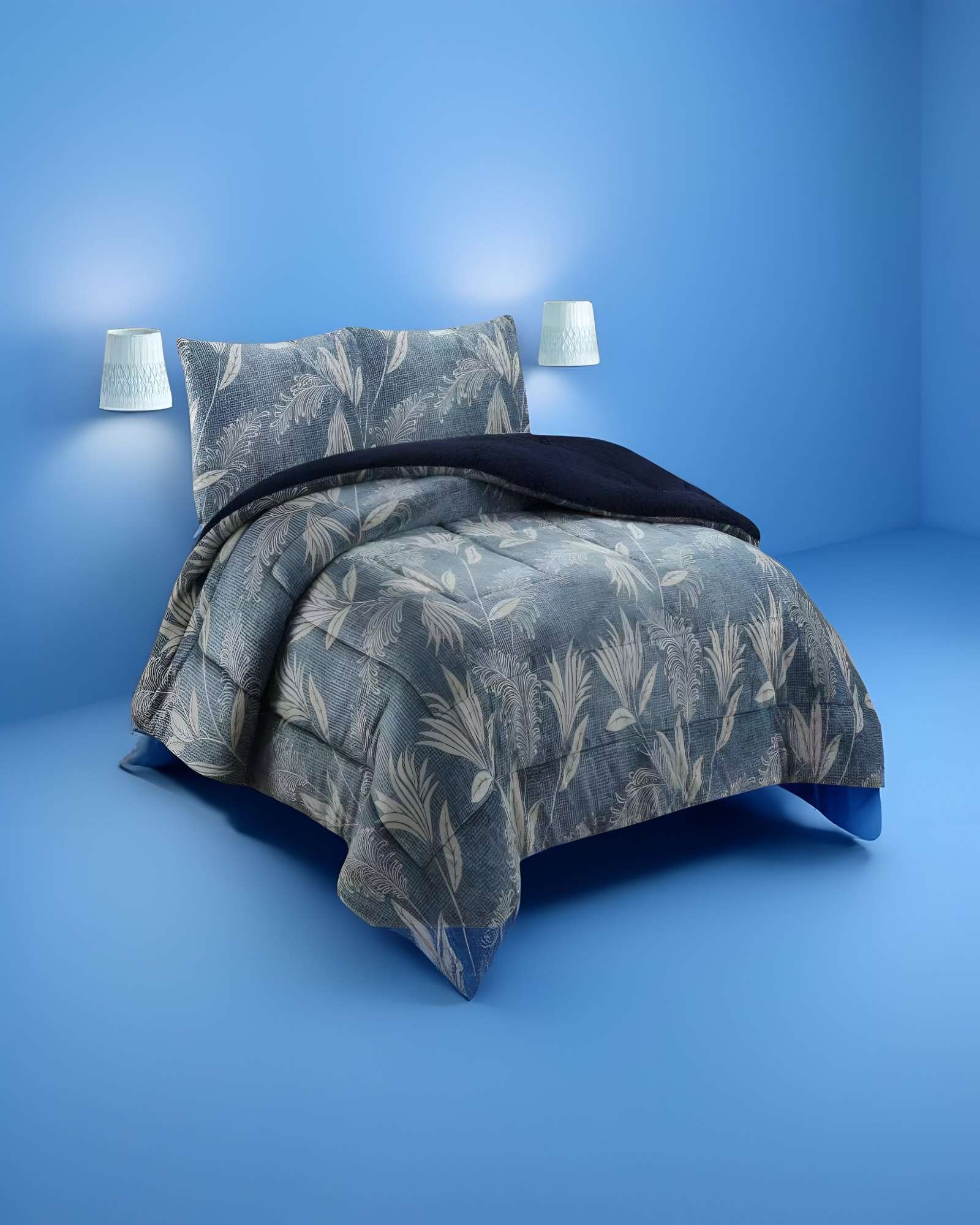 COBERTOR CON CHIPORRO 2 PLAZAS 230X250CM AZUL B6 - 3