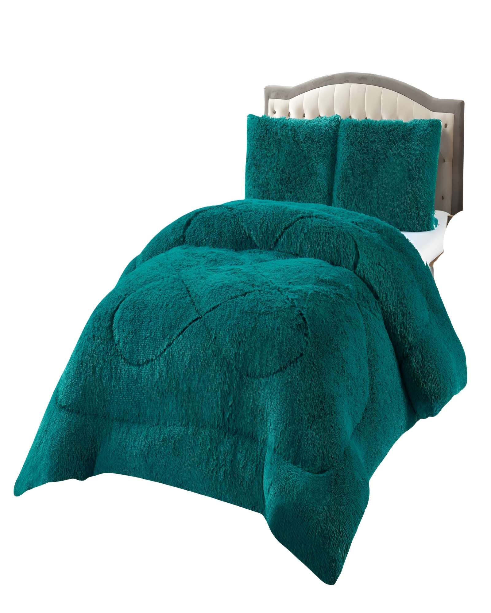 COBERTORES DE PELUDOS CON CHIPORRO KING 250X270CM TURQUESA - 1