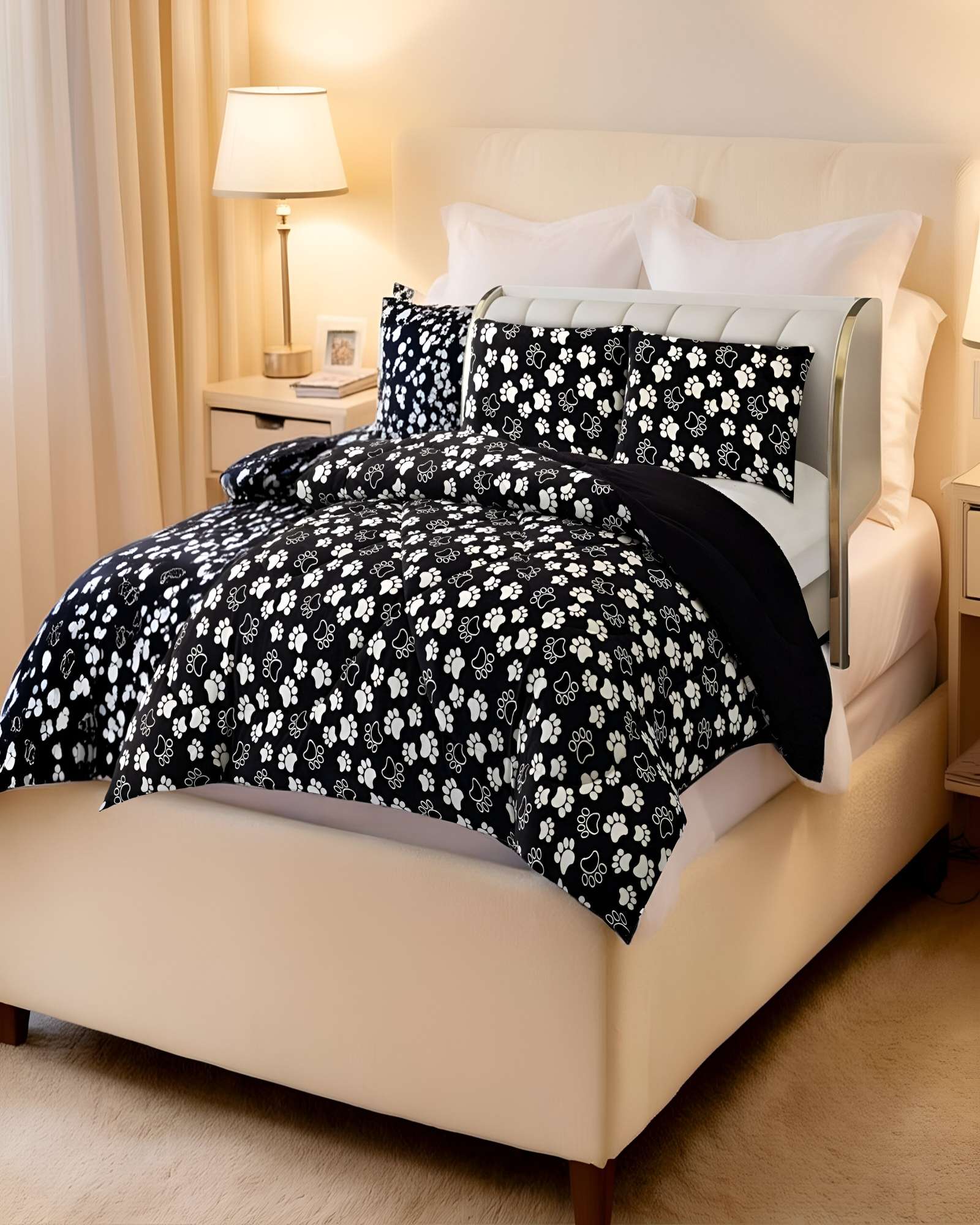 COBERTOR PLUSH CON CHIPORRO 2 PLAZAS 230X250CM NEGRO C13 - 3