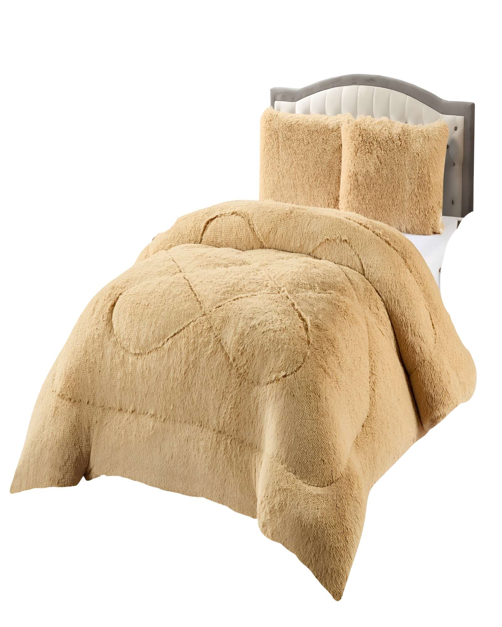 COBERTORES DE PELUDOS CON CHIPORRO KING 250X270CM BEIGE - 1
