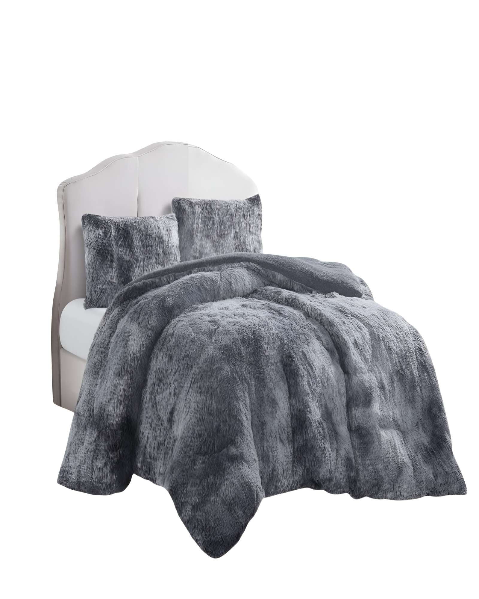 COBERTORES DE PELUDOS CON CHIPORRO KING 250X270CM GRIS C - 2