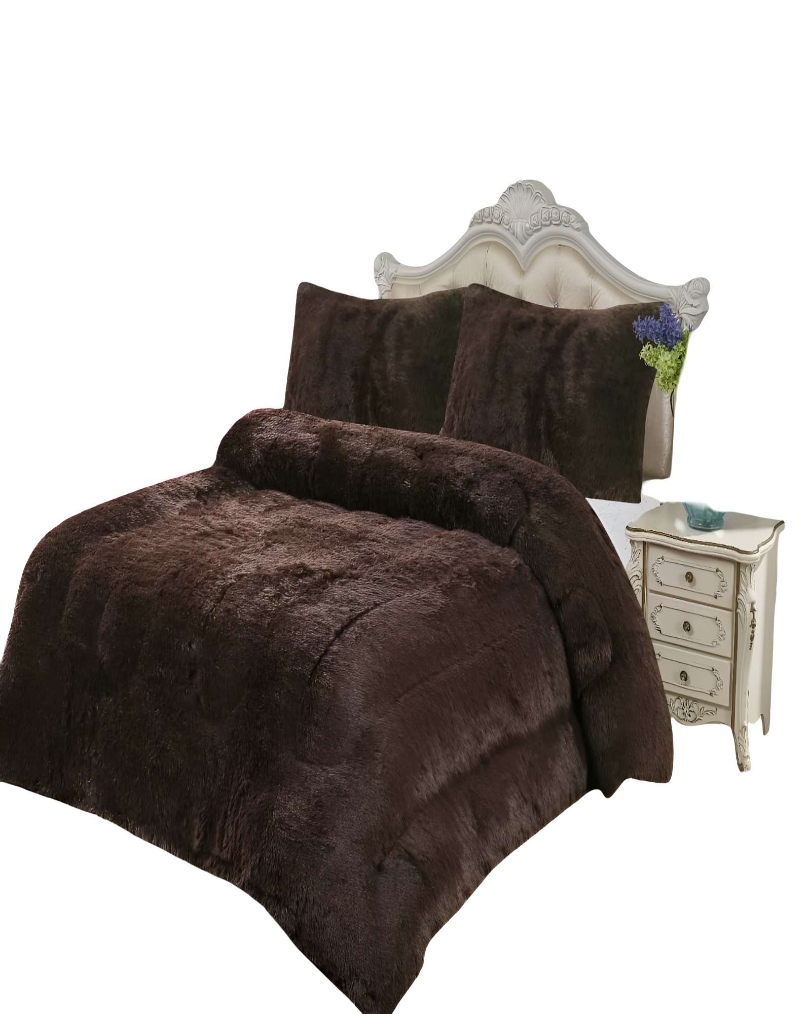 COBERTORES DE PELUDOS CON CHIPORRO 2 PLAZAS 230X250CM MARRON - 2