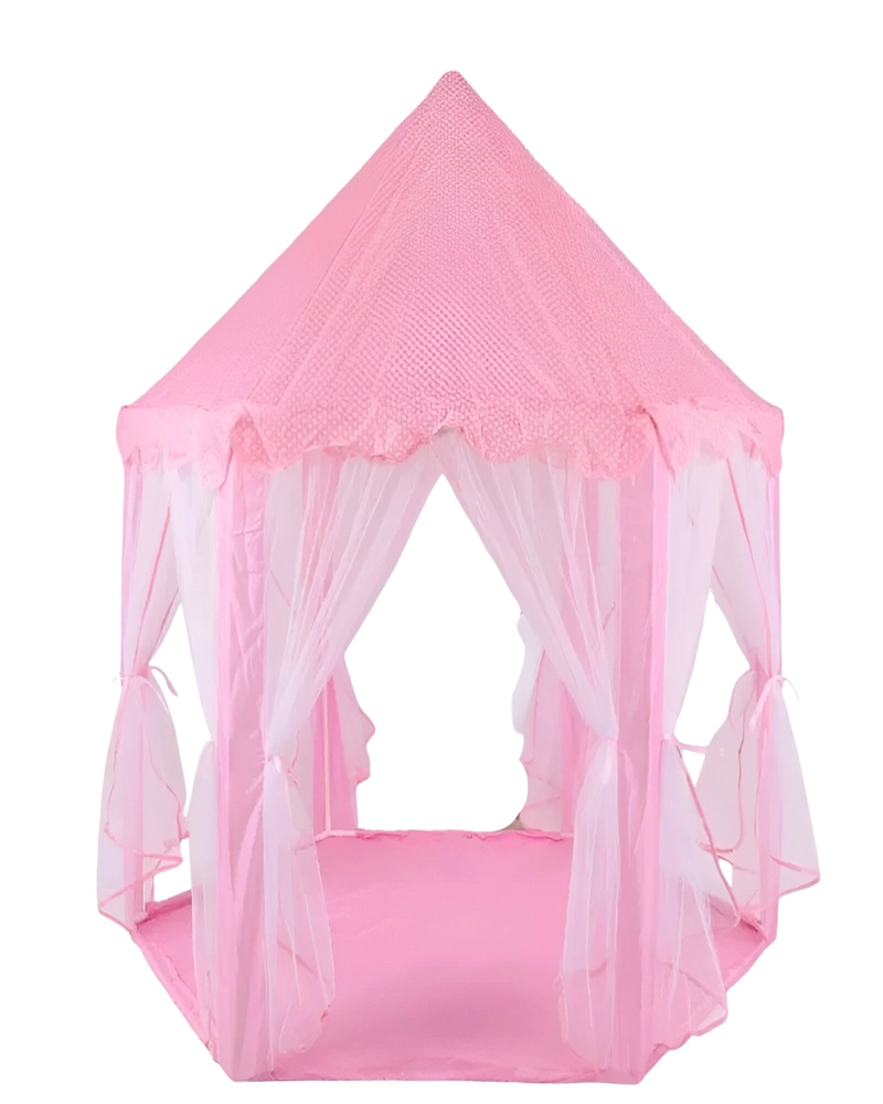 CARPA DE NIÑA CON FORMA DE CASTILLO ROSADA - 1