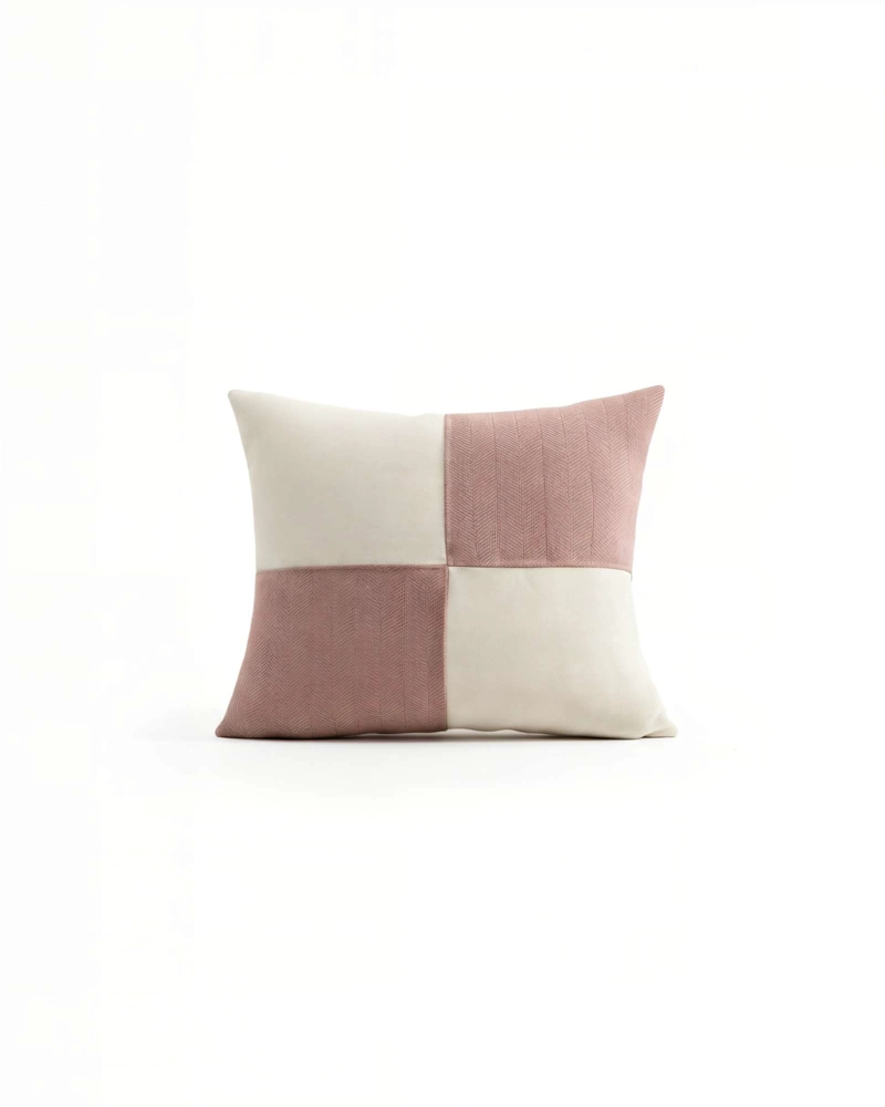 PACK DE 4 FUNDAS DE COJIN 45CMX45CM CHENILLE ROMBO COLOR ROSA - 2
