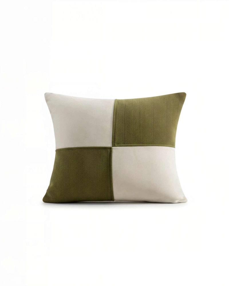 PACK DE 2 FUNDAS DE COJIN 45CMX45CM CHENILLE ROMBO COLOR VERDE - 2