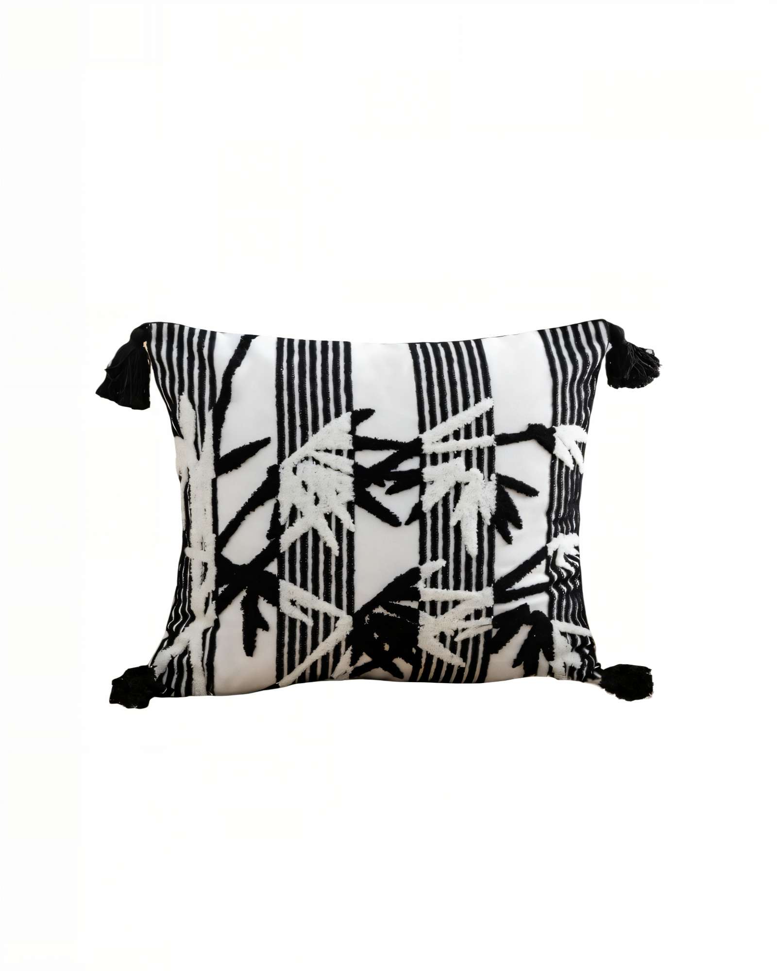 PACK DE 2 FUNDAS DE COJIN 45CMX45CM BLANCO CON NEGRO - 2