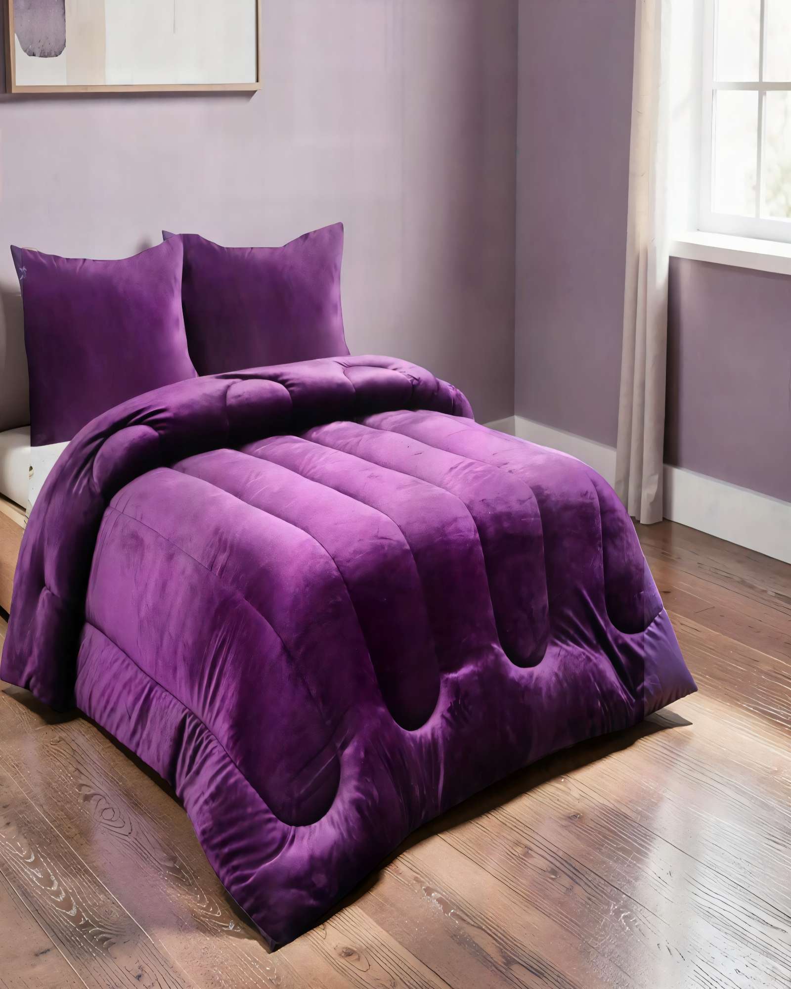 PLUMON CHIPORRO DE INVIERNO PREMIUM PLAZA Y MEDIA COLOR MORADO - 3
