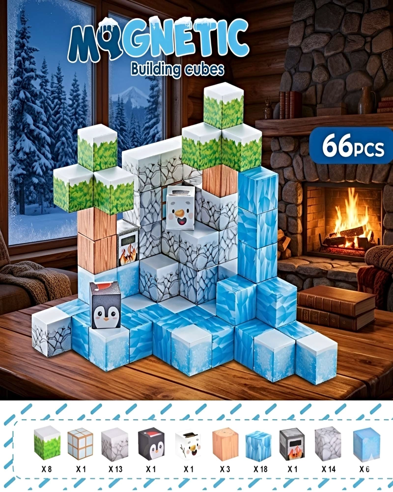 JUGUETE CUBO MAGNETICO 66 PIEZAS - 3