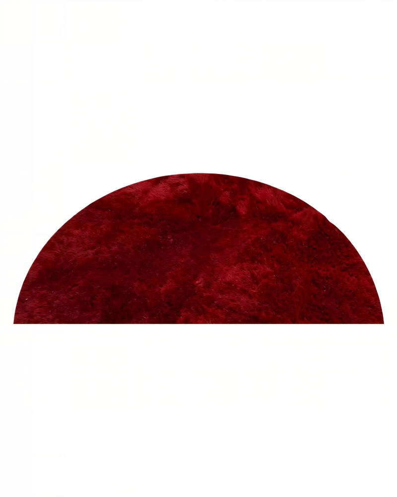 ALFOMBRA REDONDA 150CM X 150CM DECORATIVA COLOR BURDEO - 2