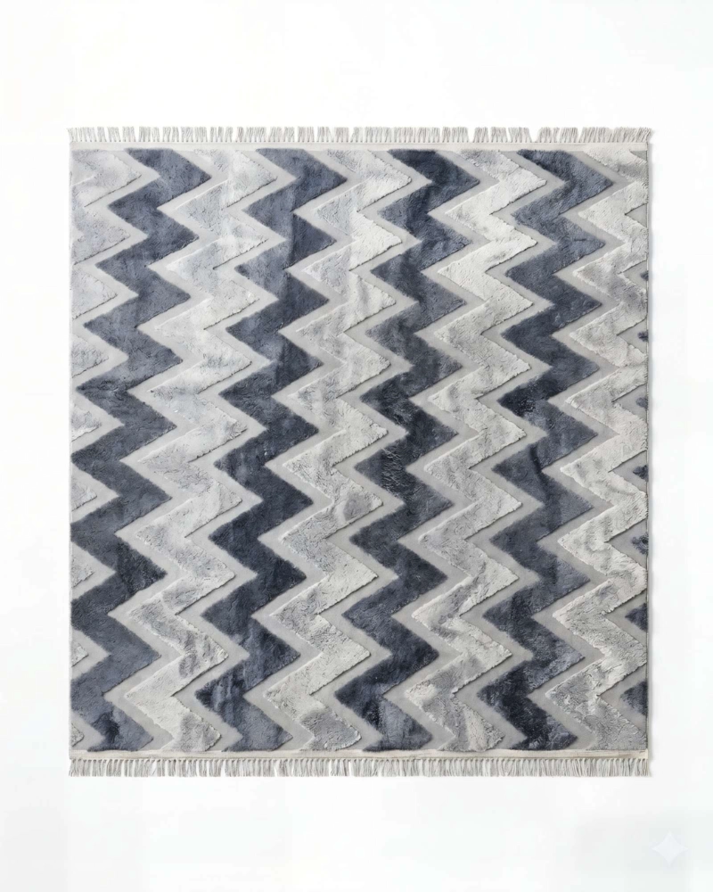 ALFOMBRA JACQUARD 180 X 200  DECORATIVA BICOLOR 7 - 1